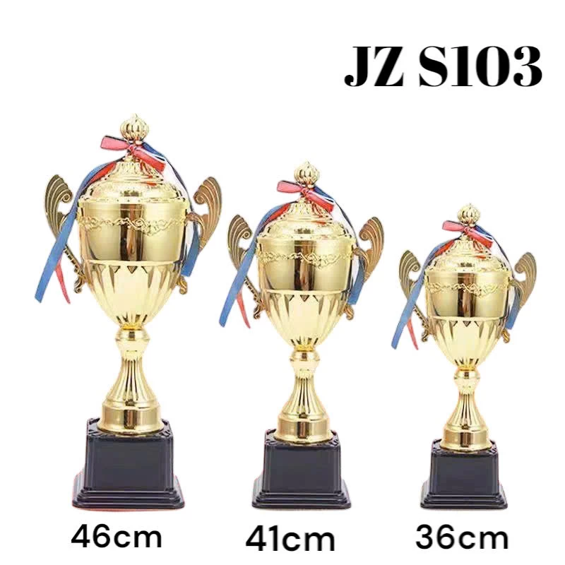 Cúp kim loại vàng JZ-S103 ( Kích thước 36cm, 41cm, 46 cm)