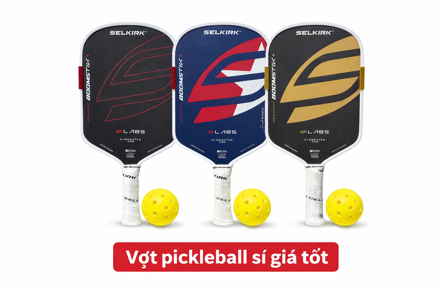 Vợt Pickle ball Selkirk Boomstik bản nội địa giá rẻ dành cho Newbie , người mới chơi